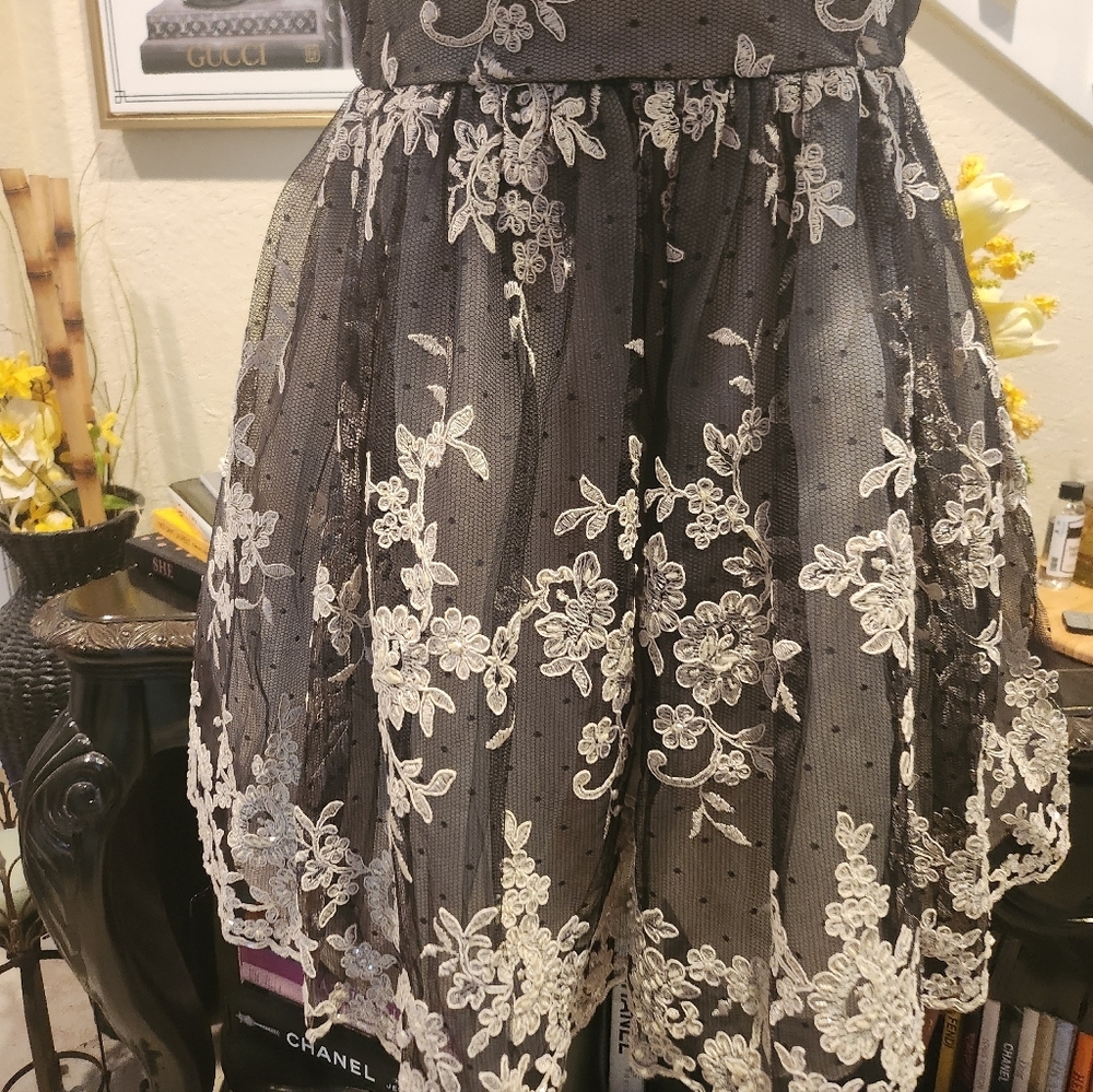 Alice + Olivia Beatrice T-back Lace Dress Size 0 - Picture 5 of 7